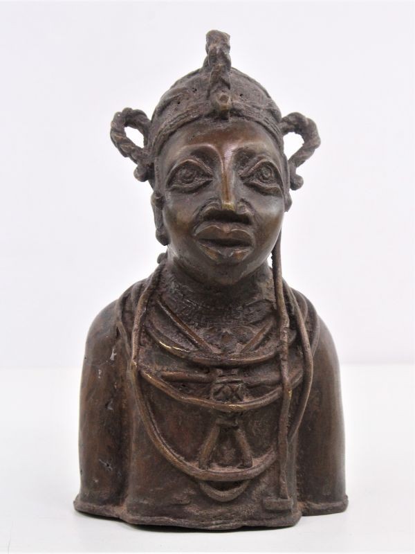 Zeldzaam Stuk Benin Brons - Queen Iden of the Benin Empire